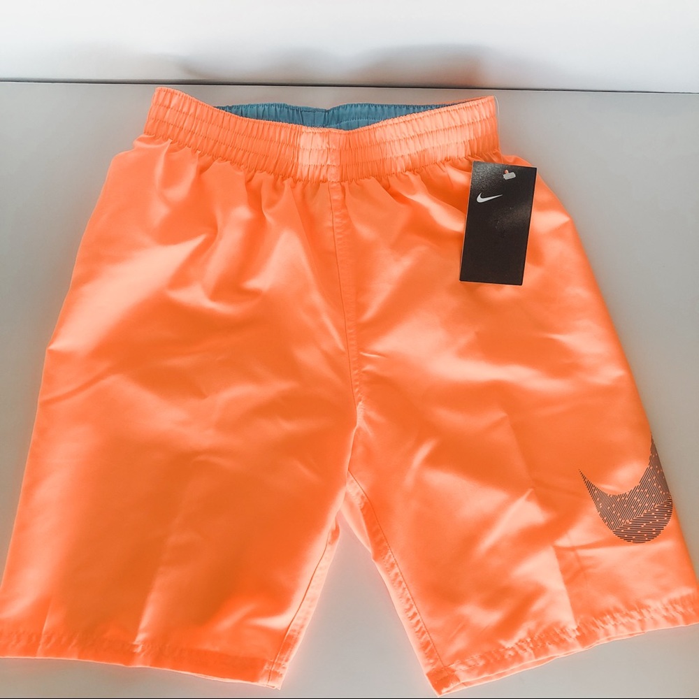 Nike Kids Orange Swim Trunks